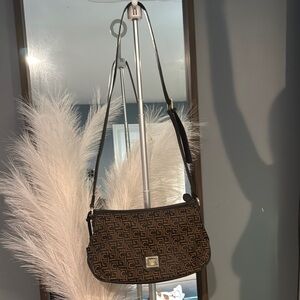 Liz Claiborne Brown Textured Shoulder Bag